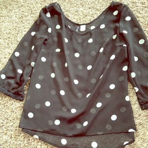 H&M polka dot blouse.